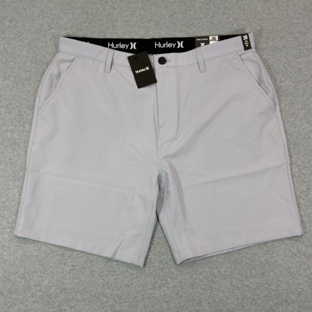 Hurley All Terrain Hybrid Walk Shorts Light Asteroid Gray 38x8" Water Repel NWT